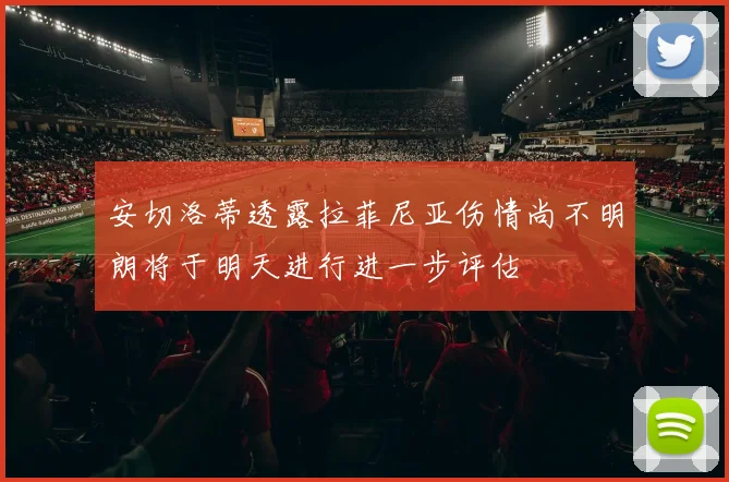 安切洛蒂透露拉菲尼亚伤情尚不明朗将于明天进行进一步评估